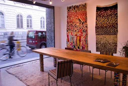 'POST PUNK PINK': large exhibition + 2nd catalogue presentation on 'boucherouite' rag rugs, October 23rd – November 20th, 2010, Graz, Austria