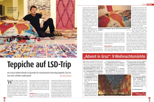 'Teppiche auf LSD-Trip', Christof Huemer in 'Frontal', December 201o