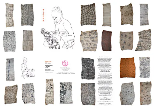 Mbuti bark cloth paintings poster side one