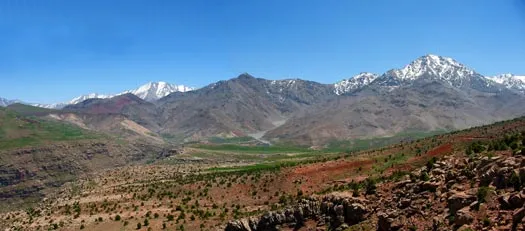 Ourika valley. High Atlas mountains panorama