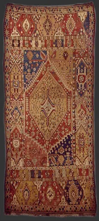 moroccan rabat carpet around 1800