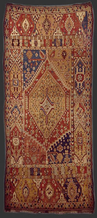 moroccan rabat carpet around 1800
