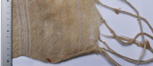 detail ofan Ahel Telt men's wrapping textile (arab. haïk)