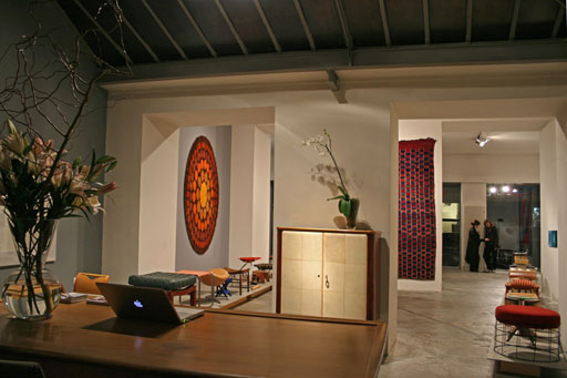geometrien exhibition vienna.vintage Verner Panton rug. Berber carpet