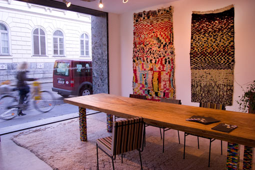 'POST PUNK PINK': large exhibition + 2nd catalogue presentation on 'boucherouite' rag rugs, October 23rd – November 20th, 2010, Graz, Austria