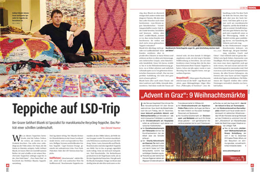 'Teppiche auf LSD-Trip', Christof Huemer in 'Frontal', December 201o